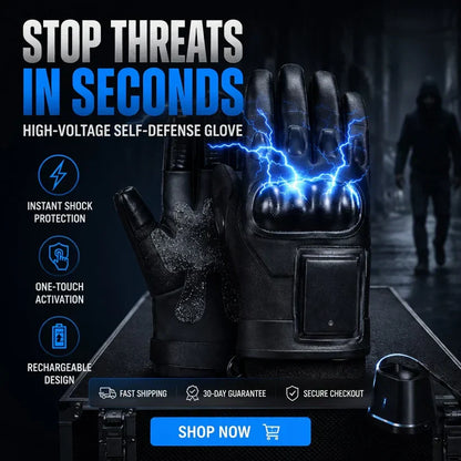 Tactical StunGuard Pro High‑Voltage Self‑Defense Glove One touch. Instant protection.